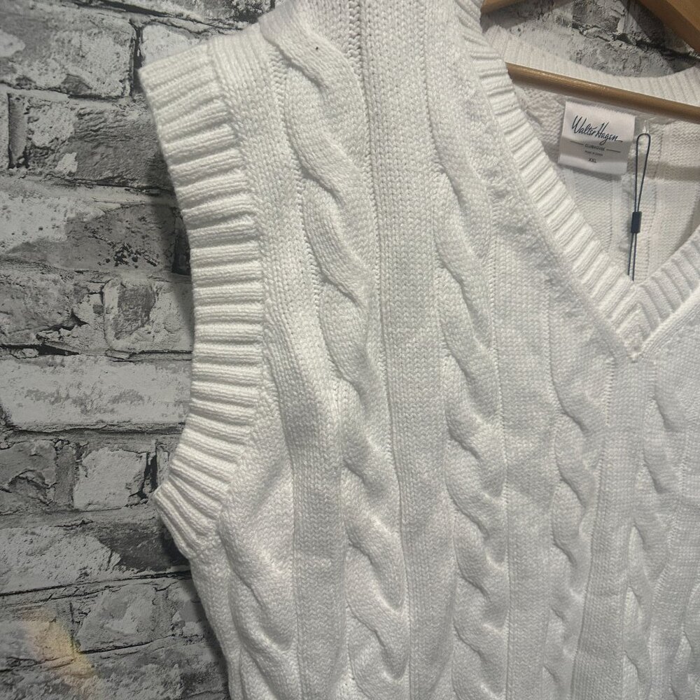 NWT Walter Hagen Women's Clubhouse Sweater Vest Size XXL (WGH11516) White - Picture 6 of 15